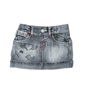 Vintage Sprockets Denim Mini Skirt Size 18 Months